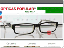 Tablet Screenshot of opticaspopular.com